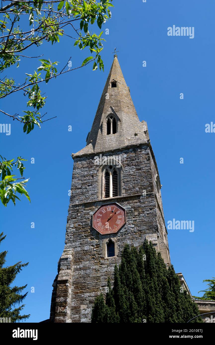 St. Andrew`s Church, Broughton, Northamptonshire, England, UK Stock